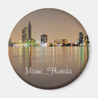 Miami, Florida, die Magische Stadt in der Nacht Magnet