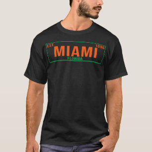 Miami - Florida - Entwurf des Lizenzplatzes - Clas T-Shirt