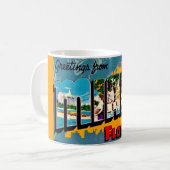 Miami Florida Farbige Postkarten-Tasse Kaffeetasse (Vorderseite Links)