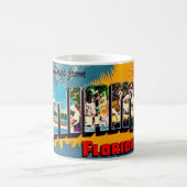 Miami Florida Farbige Postkarten-Tasse Kaffeetasse (Mittel)
