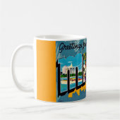 Miami Florida Farbige Postkarten-Tasse Kaffeetasse (Links)
