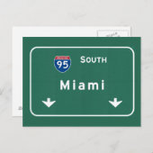 Miami Florida fl Interstate Highway Freeway : Postkarte (Vorne/Hinten)