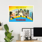Miami Florida FL Old Vintage Travel Souvenir Poster (Heimbüro)