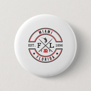 Miami Florida Fl Retro-Surfer am Strand und Ck  Button
