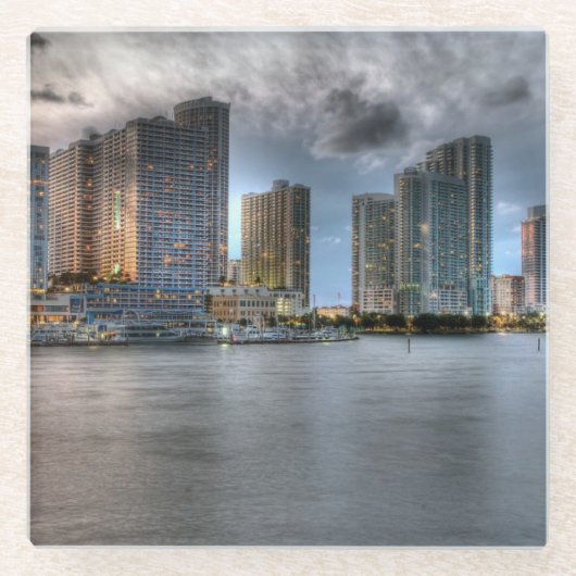 Miami, Florida Glasuntersetzer (Vorderseite)
