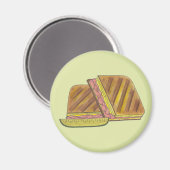 Miami Florida Ham Swiss Cheese Kuban Sandwich Magnet (Vorderseite/Rückseite)