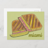 Miami Florida Ham Swiss Cheese Kuban Sandwich Postkarte (Vorne/Hinten)