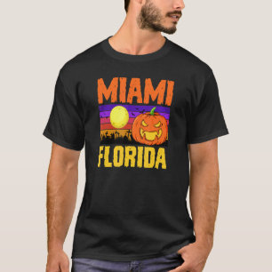 Miami Florida Happy Halloween Party Stadt Pri T-Shirt