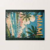 Miami Florida Illustration Kunst, Dichtung und Mus Puzzle (Horizontal)