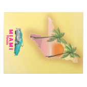 Miami Florida illustriertes Kartenposter Notizblock (Vorderseite)
