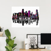 Miami, Florida in Graffiti Poster (Heimbüro)