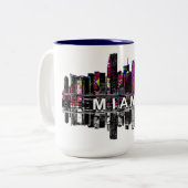 Miami, Florida in Graffiti Zweifarbige Tasse (Vorderseite Links)