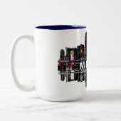 Miami, Florida in Graffiti Zweifarbige Tasse (Links)