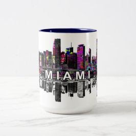 Miami, Florida in Graffiti Zweifarbige Tasse