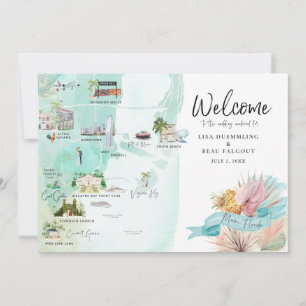Miami Florida Karte für Hochzeitswochenende