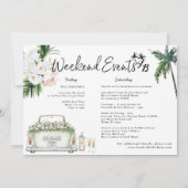 Miami Florida | Karte für Hochzeitswochenende (Rückseite)