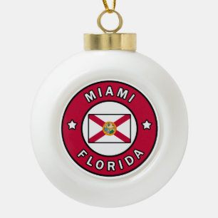 Miami Florida Keramik Kugel-Ornament