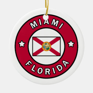 Miami Florida Keramik Ornament