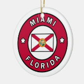 Miami Florida Keramik Ornament (Links)