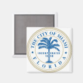 Miami Florida Magnet (Vorderseite/Rückseite)