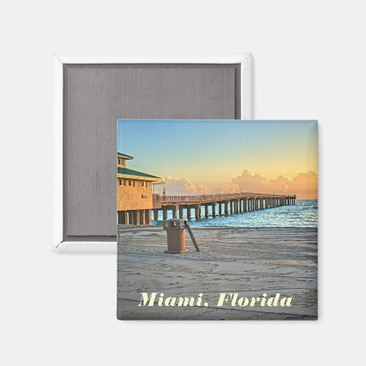 Miami, Florida Magnet (Vorderseite/Rückseite)