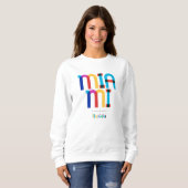 Miami Florida Mitte des Jahrhunderts, Pop Art, Sweatshirt (Vorne ganz)