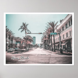 MIAMI FLORIDA OCEAN DR. POSTER