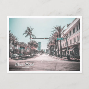 MIAMI FLORIDA OCEAN DR. POSTKARTE