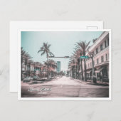 MIAMI FLORIDA OCEAN DR. POSTKARTE (Vorne/Hinten)