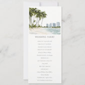 Miami Florida Palm Landscape Wedding Programm (Rückseite)