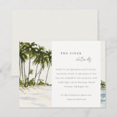 Miami Florida Palm Landschaft Hochzeiten Details Begleitkarte (Vorne/Hinten)