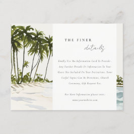 Miami Florida Palm Landschaft Hochzeiten Details Begleitkarte