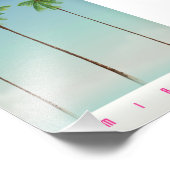 Miami, Florida Palm Reiseplakat. Fotodruck (Ecke)