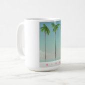 Miami, Florida Palm Reiseplakat. Kaffeetasse (Vorderseite Links)