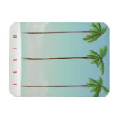 Miami, Florida Palm Reiseplakat. Magnet (Horizontal)