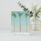 Miami, Florida Palm Reiseplakat. Postkarte (Stehend Vorderseite)