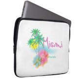 Miami, Florida, Palmen, Grafik, Cool Laptopschutzhülle (Vorne Rechts)