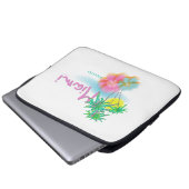 Miami, Florida, Palmen, Grafik, Cool Laptopschutzhülle (Vorne Knopf)
