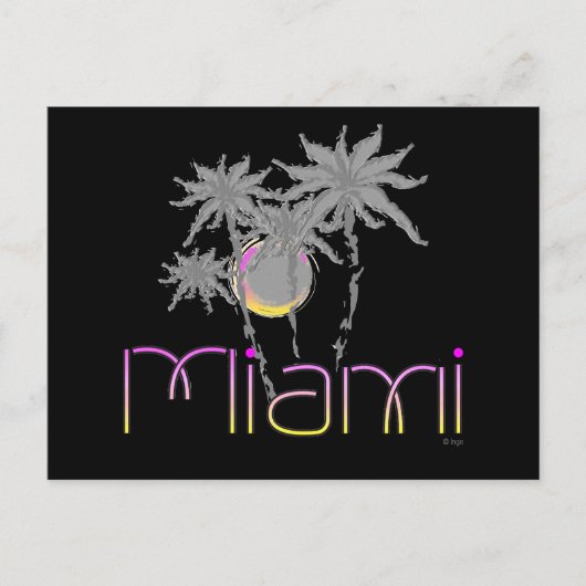 Miami, Florida Palms Cool Postkarte (Vorderseite)