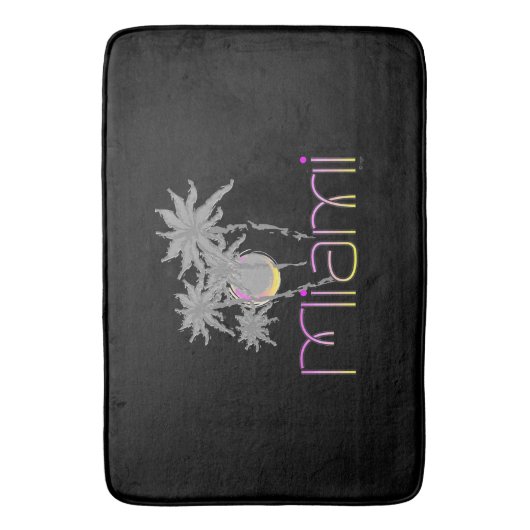 Miami, Florida Palms Modernes Cool Badematte (Vorderseite Vertikal)