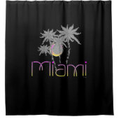 Miami, Florida Palms Modernes Cool Duschvorhang (Vorderseite)