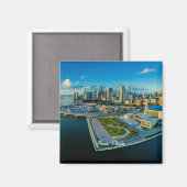 Miami, Florida, Panoramaaussicht, Magnet (Vorderseite/Rückseite)