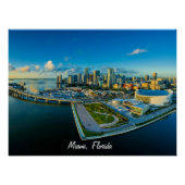 Miami, Florida, Panoramaaussicht, Poster (Vorderseite)