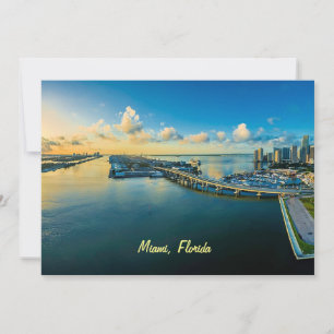 Miami, Florida, Panoramablick, Feiertagskarte