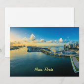 Miami, Florida, Panoramablick, Feiertagskarte (Vorne/Hinten)