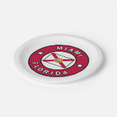 Miami Florida Pappteller (Schrägansicht)