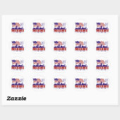 Miami Florida Patriotic Sticker (Blatt)