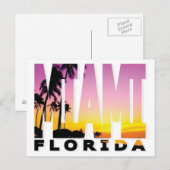 Miami, Florida Postkarte (Vorne/Hinten)