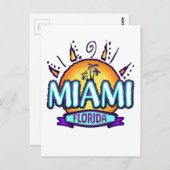 Miami, Florida Postkarte (Vorne/Hinten)
