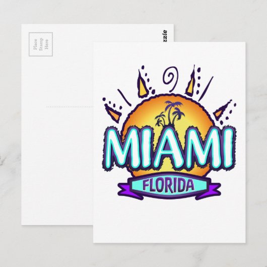 Miami, Florida Postkarte (Vorne/Hinten)